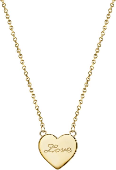 Glanzstücke München Damen Herz/ Love Sterling Silber gelbgold 40,0 cm Basiskette + 5,0 cm Verlängerung - 11516 (Sterling Silber, 40 - 45 cm)