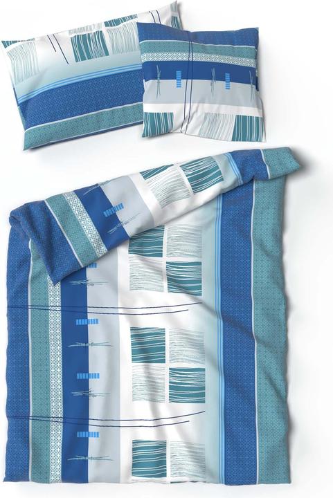 Image du produit Lotus Bettwaren Parure de lit Jersey Amalfi bleu (Housse de couette, 160 x 240 cm)