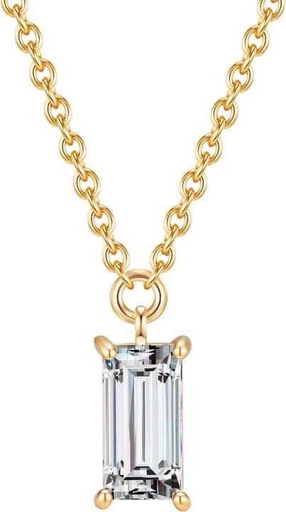 Glanzstücke München Damen Sterling Silber Zirkonia gelbgold 38,0 cm Basiskette + 5,0 cm Verlängerung - 12040 (Sterling Silber, 38 - 43 cm)