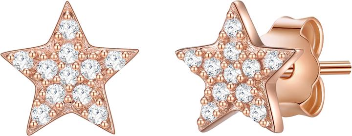 Glanzstücke München Damen Stern Sterling Silber Zirkonia roségold - 15366 (925er Silber)