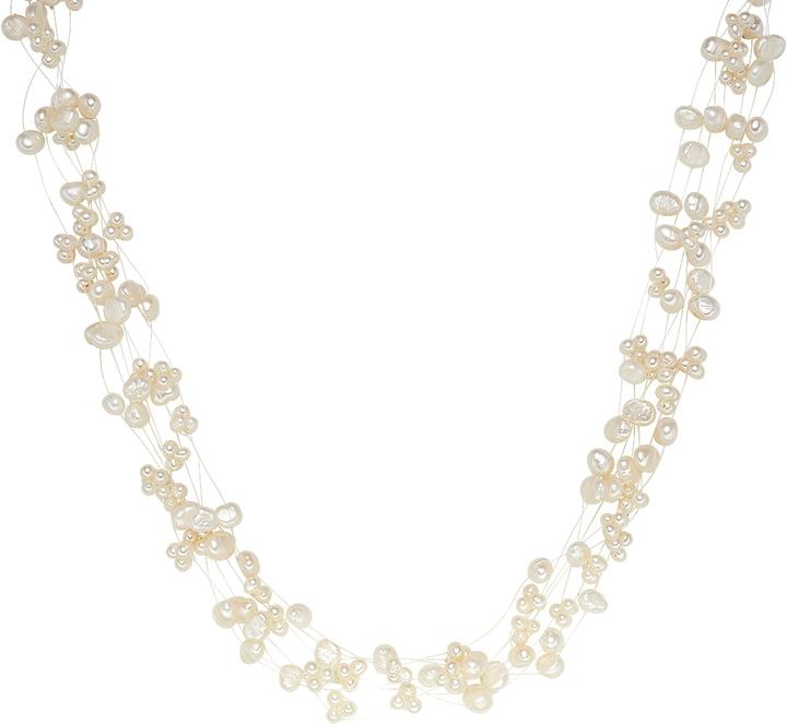 Image du produit Valero Pearls Ladies sterling silver freshwater cultured pearl silver 43.0 cm base chain + 5.0 cm extension - 3078 (Argent Sterling, 43 - 48 cm)