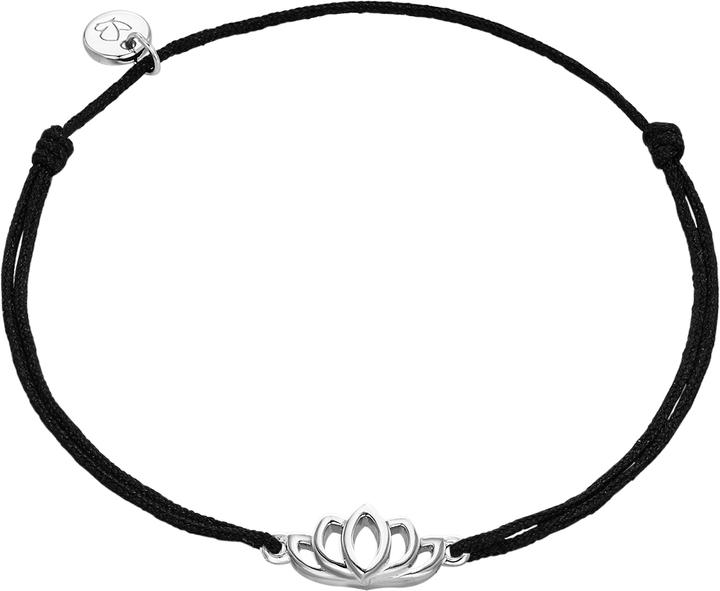 Actual product image Glanzstücke München Ladies lotus flower sterling silver 15.0 - 22.0 cm, flexible adjustable - 9016 (22 cm, Sterling Silver)