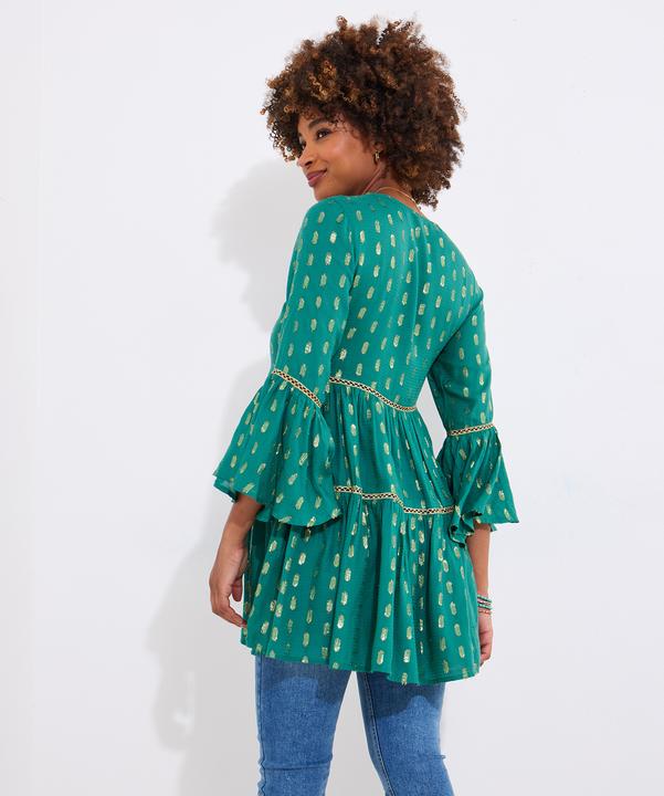 Actual product image Joe Browns Tiered Beaded Boho Mini Dress (40)