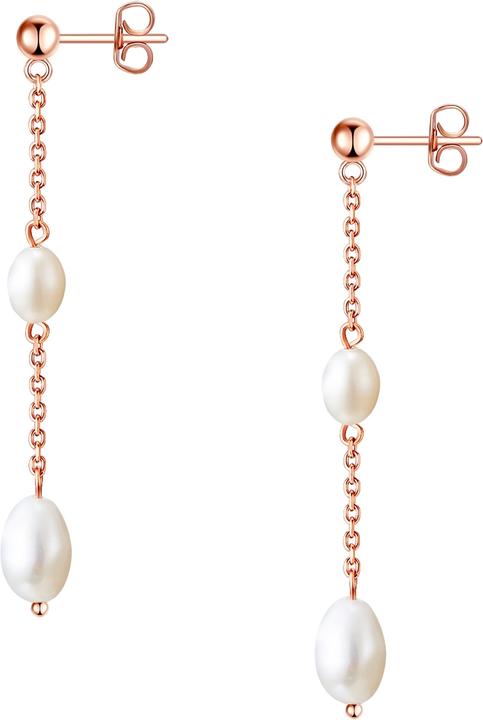 Valero Pearls Damen Edelstahl Süsswasser-Zuchtperle roségold - 24317 (Edelstahl)