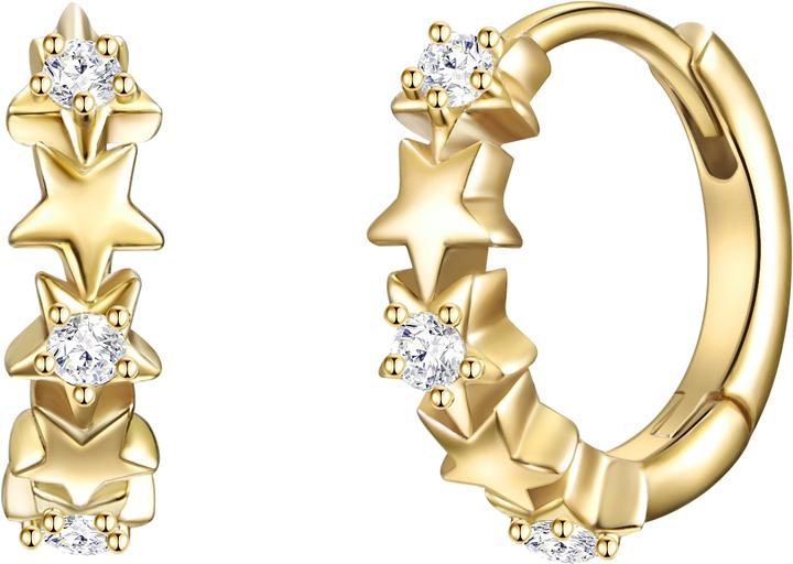 Glanzstücke München Damen Sterne Sterling Silber Zirkonia gelbgold - 24533 (Sterling Silber)
