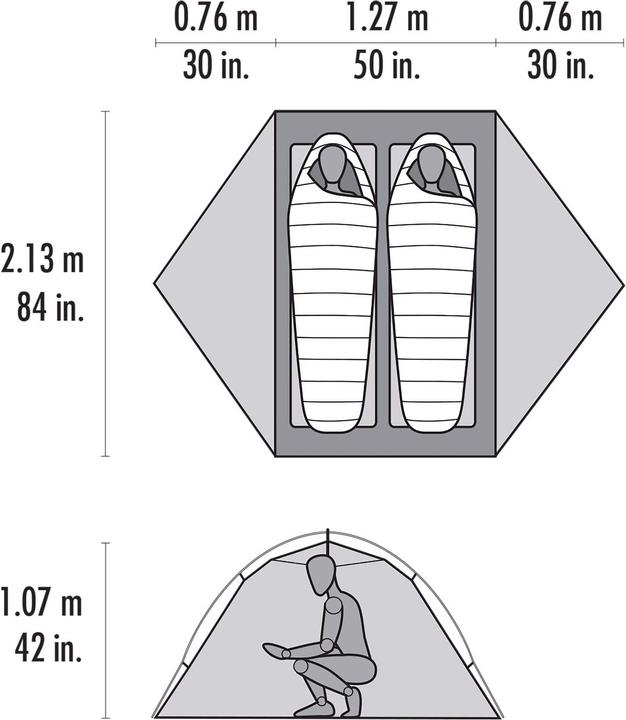 Immagine prodotto Msr Accesso 2 (Tenda a cupola, 1.86 kg, 2 persone)