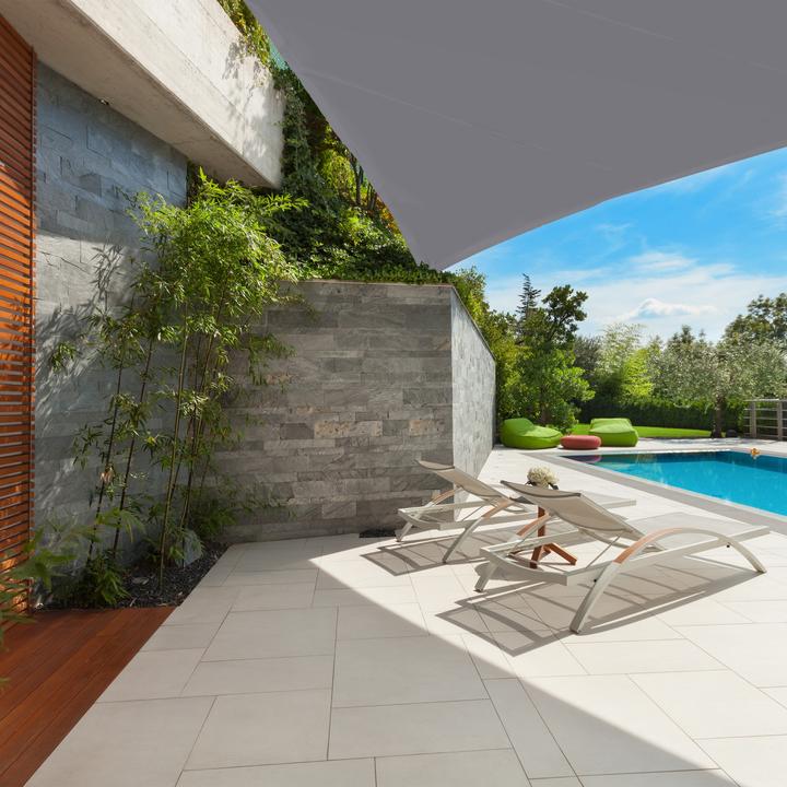 Actual product image Relaxdays Grey Triangular Shade Sail (400 x 340 x 0.5 cm)