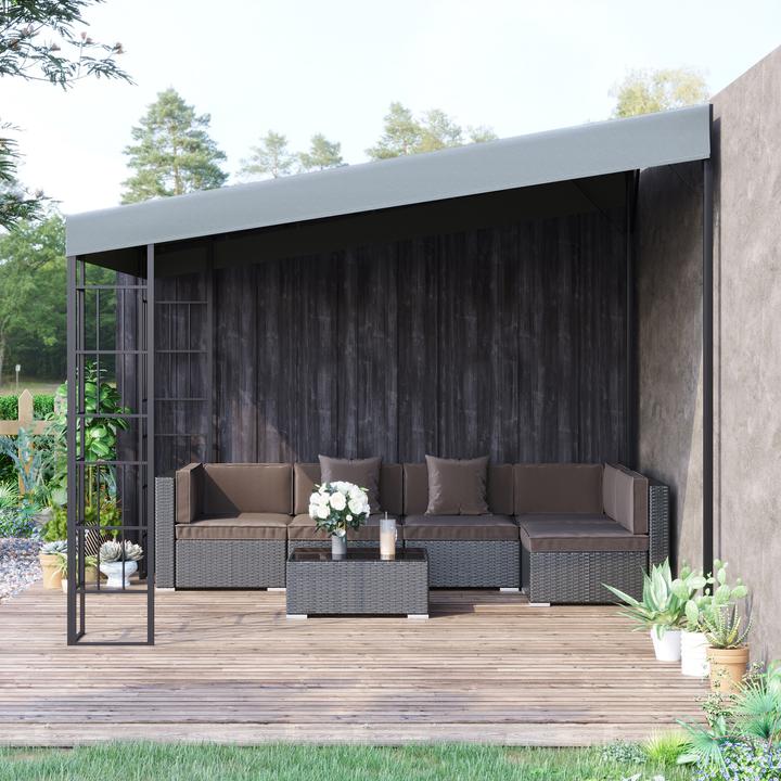 Immagine prodotto Outsunny Pergola con tetto spiovente (398 cm, 298 cm)