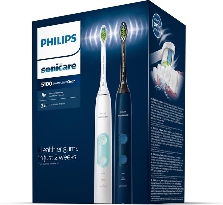 Produktbild Philips Sonicare ProtectiveClean 5100 Doppelpack (Schallzahnbürste)