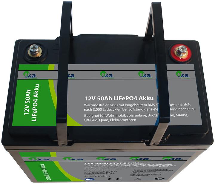 Actual product image TKA LiFePO4 battery, 12 V, 50 Ah / 640 Wh (12.80 V, 50 Ah)