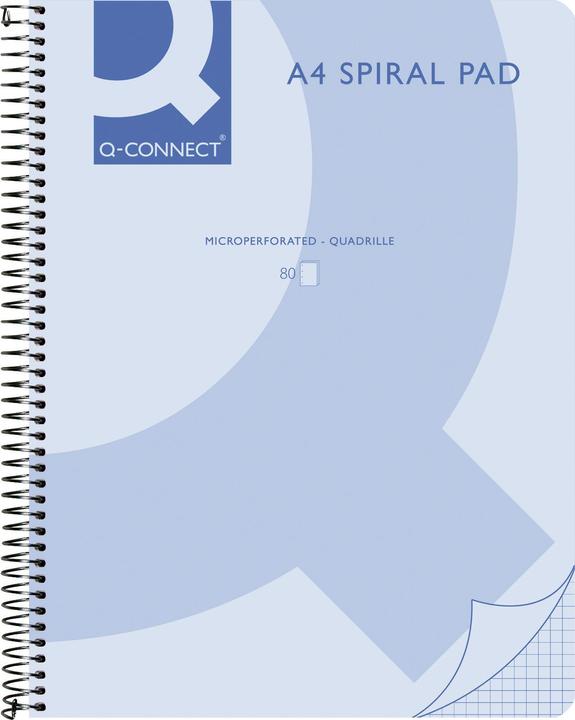 Produktbild Q-Connect Spiralheft (A4, Kariert, Harter Einband)