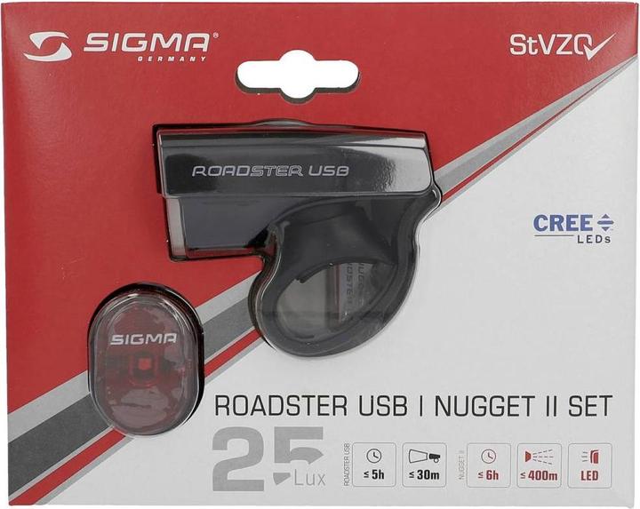 Image du produit Sigma Sport Kit d'éclairage Roadster USB/Nugget II