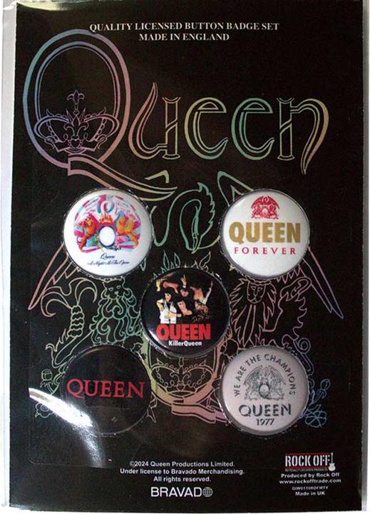 Queen Abzeichen Killer 5erPack Kunststoff Metall