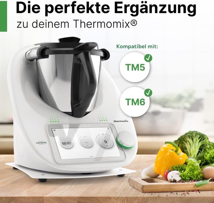 Immagine prodotto Leckerhelfer Tavola di scorrimento per Thermomix TM6 e TM5 in bianco