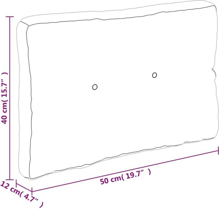 Produktbild VidaXL Palettenkissen Palettenpolster Palettensofa Rückenkissen Hellgrün Stoff (50 x 40 x 12 cm)