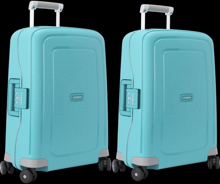 Samsonite S'cure Spinner 55cm Aqua Blue Duo Lugcase Set (34 l, Handgepäck (bis 50l))