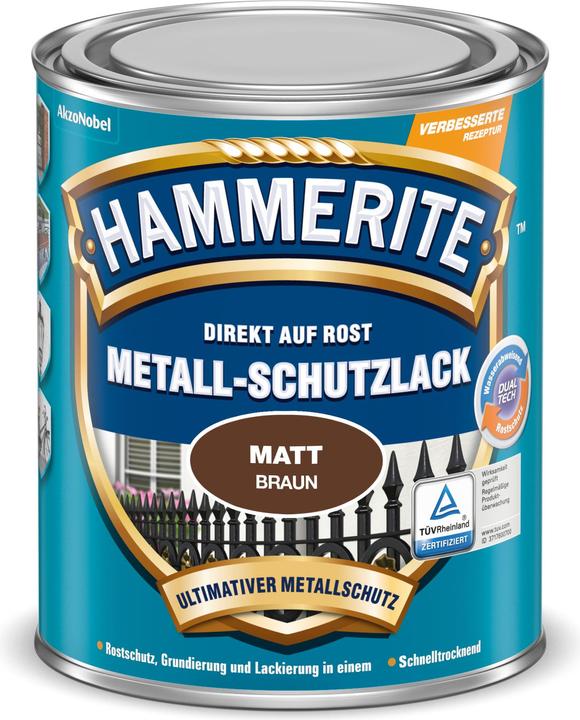 Actual product image Hammerite Metal protective lacquer brown matt (750 ml, Brown)