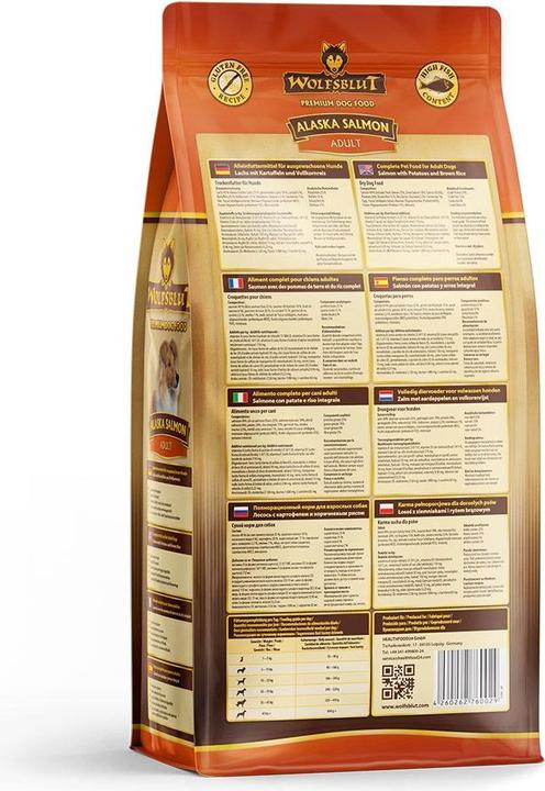 Immagine prodotto Wolfsblut Cibo secco per cani Alaska Salmon ADULT Salmon & Potato (Adulto, 1 pz., 2000 g)