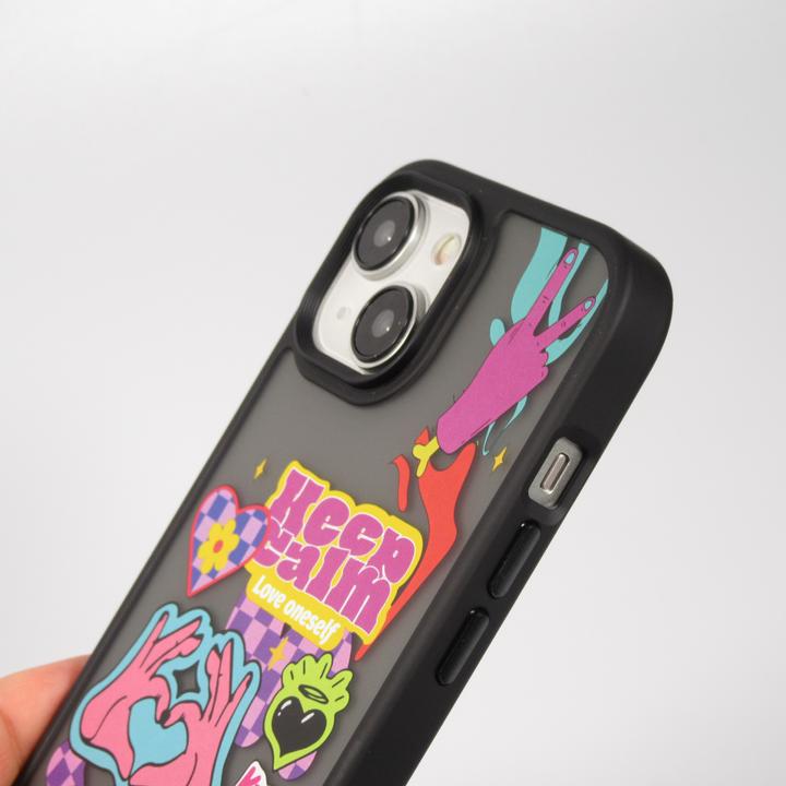 Actual product image PhoneLook Rubber cover Blur Keep Calm transparent (Apple iPhone 15)