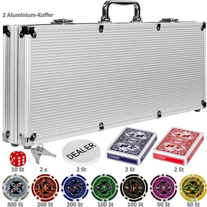 Produktbild Games Planet Pokerkoffer, 1000 Laserchips, Aluminium