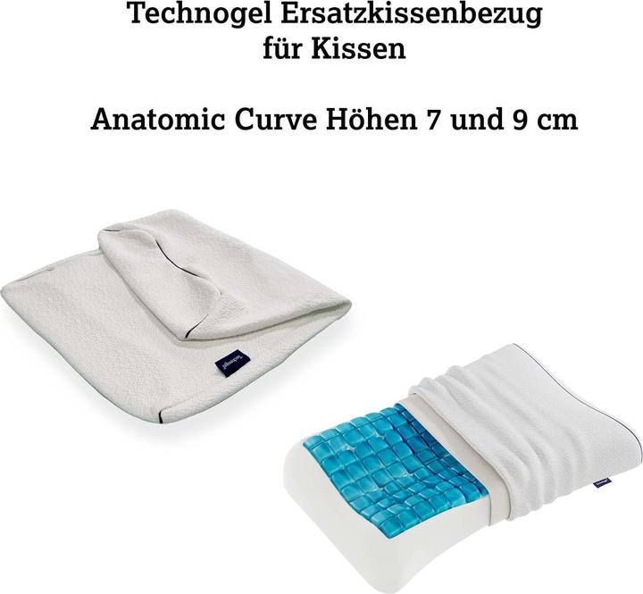 Immagine prodotto Technogel Cuscino di ricambio Anatomic Curve (Copricuscino, 66 x 40 x 7/9 cm)