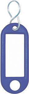 Wedo Porte-clés plastique, étiquettes interchangeables, bleu