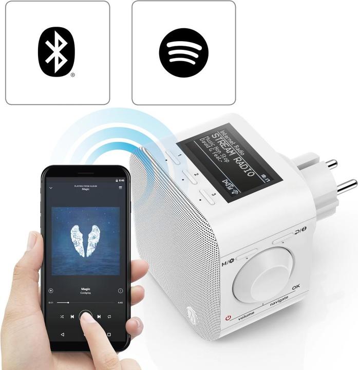 Actual product image Hama DIR45BT (DAB+, Web radio, DAB, FM, Wi-Fi, Bluetooth)