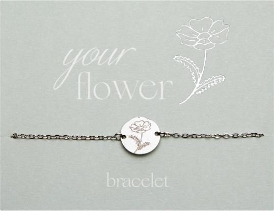 Produktbild HCA Armband - "Your Flower" - Edelstahl - Cosmea (20 cm, Edelstahl)