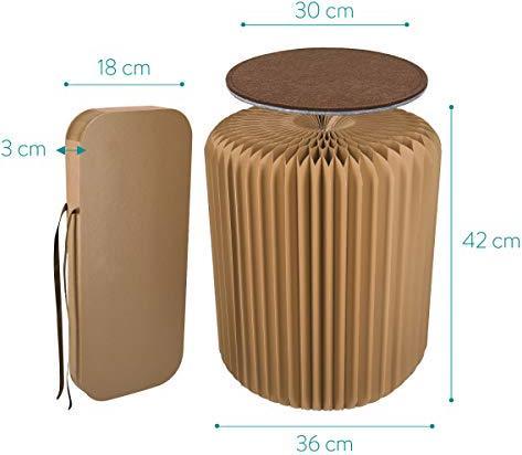 Produktbild Navaris Design Hocker aus Papier faltbar
