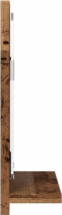 Immagine prodotto VidaXL Badspiegel Wandspiegel Badezimmerspiegel Spiegel mit Ablage Altholz-Optik (60 x 37 cm)
