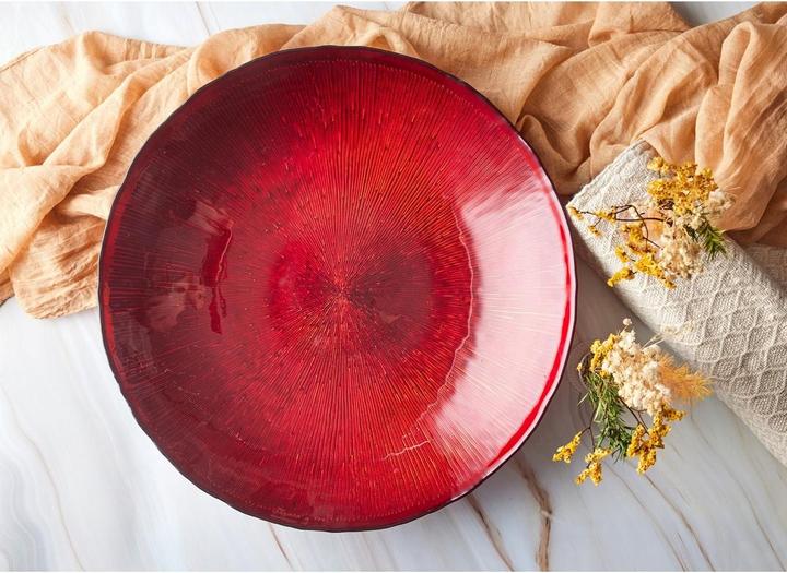 Image du produit The DRH Collection Bol en verre rouge Crimson Comet