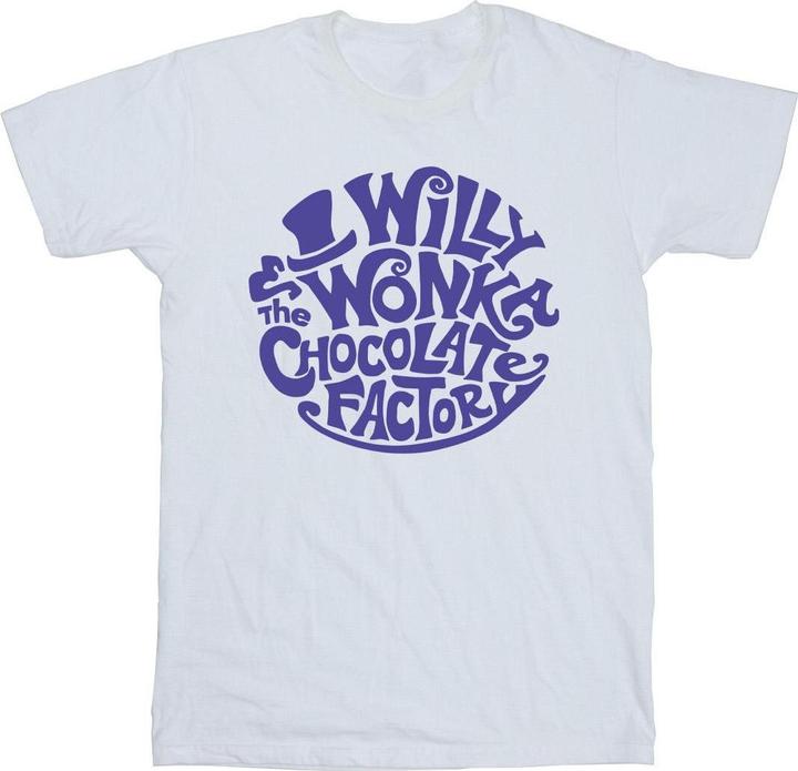 Immagine prodotto Willy Wonka & the Chocolate Factory Typed Logo Maglietta Ragazze (104)
