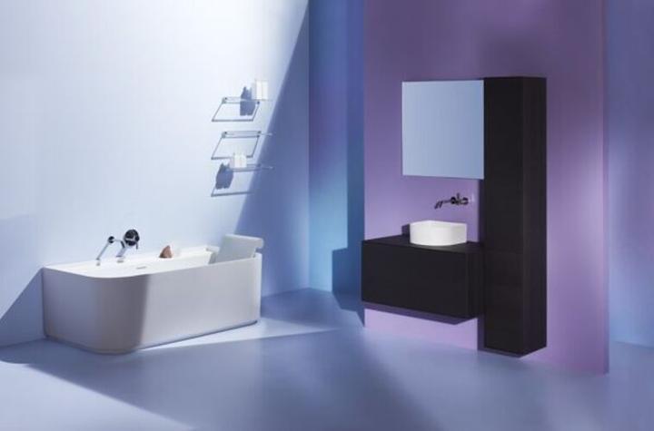 Actual product image Laufen Running Sonar Wash basin bowl, without tap hole, without overflow, 340x340mm, incl. ceramic cover fo (450 mm, 167 mm)
