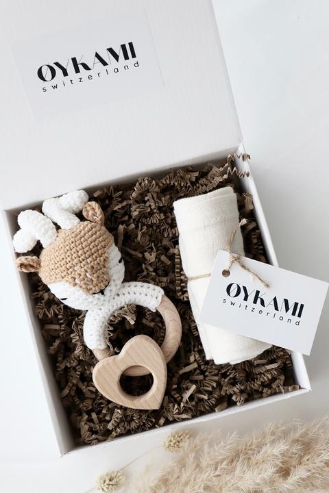 Produktbild Oykami Baby Geschenkbox "Sizilien" Hirsch - Weiss