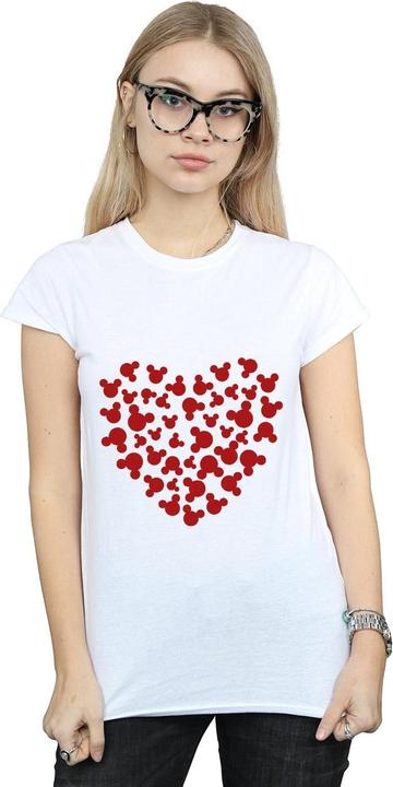Immagine prodotto Disney Mickey Mouse Heart Silhouette Maglietta Donna (XL)