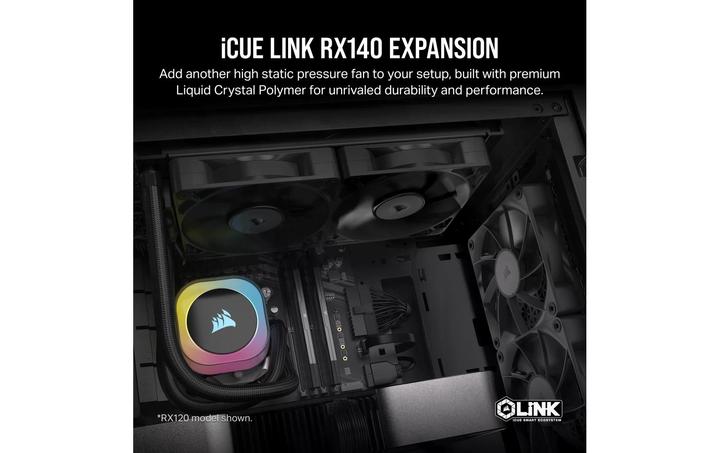 Produktbild Corsair RX Series, iCUE LINK RX140, 140mm Fan, Single Fan (140 mm, 1 x)