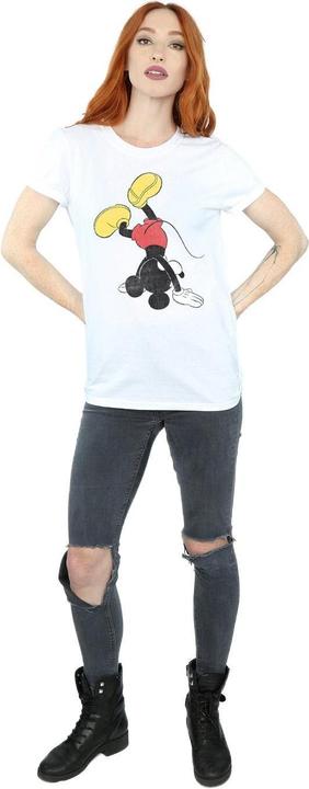 Actual product image Disney Womens/Ladies Mickey Mouse Upside Down Cotton Boyfriend T-Shirt (L)