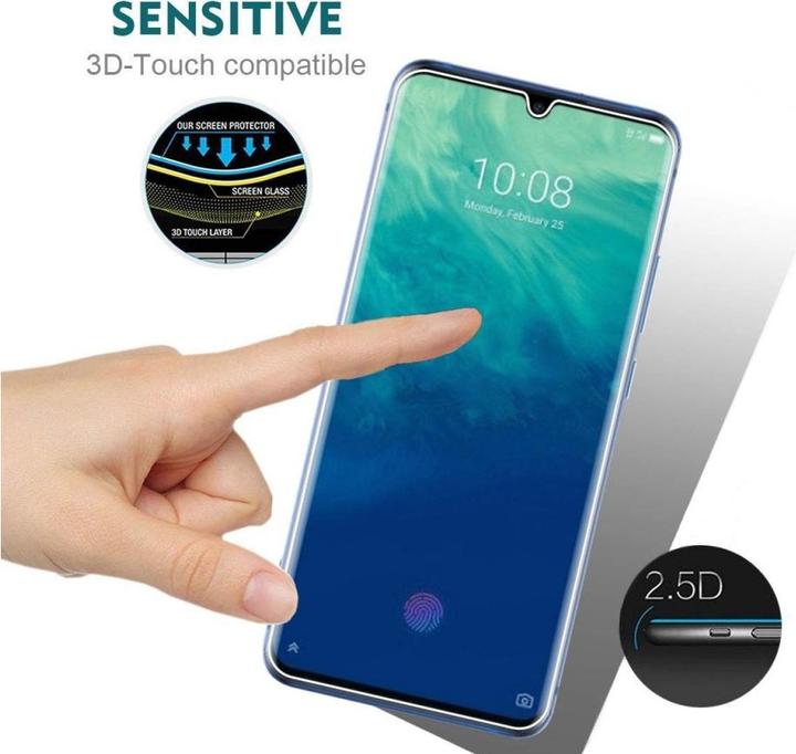 Produktbild Screenguard ZTE Axon 10 Pro Panzerglas Schutzfolie Case Friendly Design (1 Stück, ZTE Axon 10 Pro)