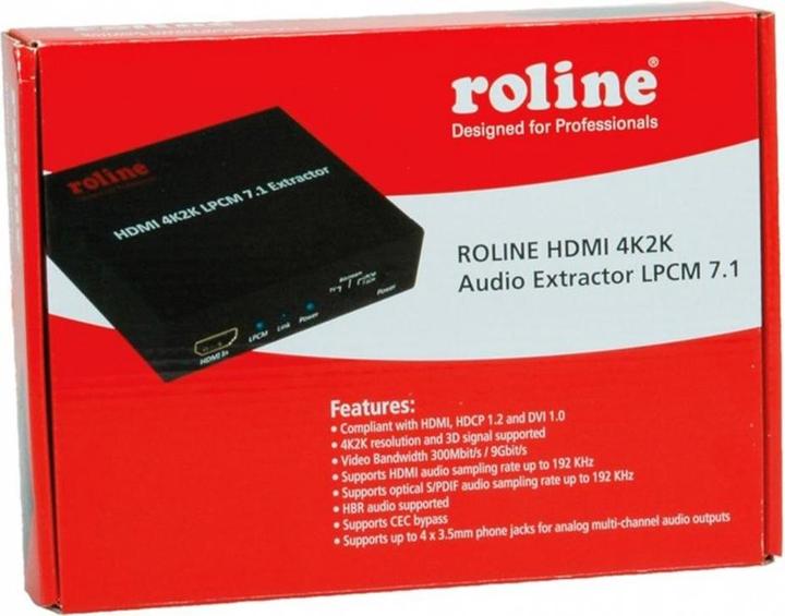 Image du produit Roline Extracteur audio HDMI 4K2K LPCM 7.1