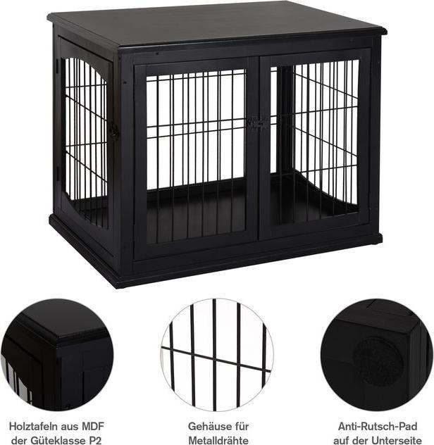 Immagine prodotto Swisshandel24 Cuccia per cani Casetta per cani Box da trasporto con piano d'appoggio Gabbia per animali di (Cane, Riflettori, Pieghevole)