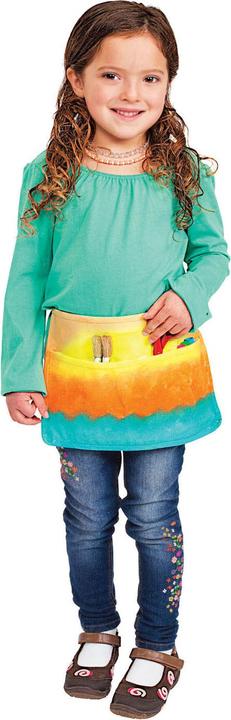 Actual product image Colorations Colours - Decorate your own apron with 2 compartments. Set of