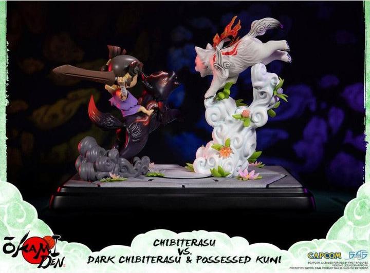 Image du produit First 4 Figures Statuette Okamiden Chibiterasu vs. Dark Chibiterasu & Possessed Kuni 33 cm
