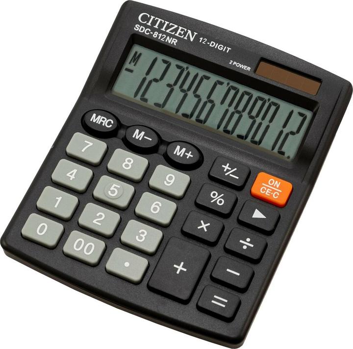 Produktbild Citizen Calculator SDC 812NR (Solarzellen, Batterien)
