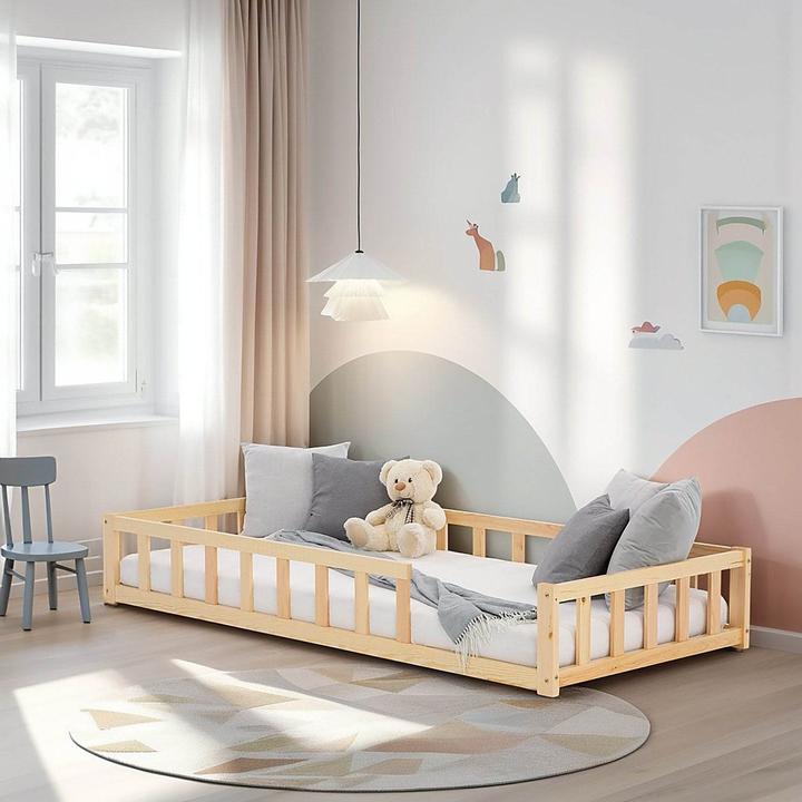 Actual product image Juskys Kinderbett mit Matratze & Lattenrost (90 x 200 cm)