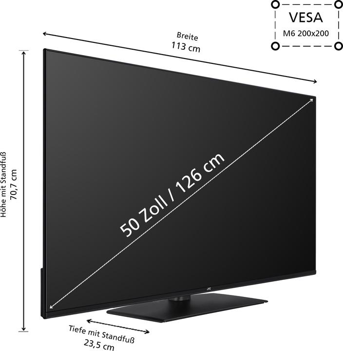 Immagine prodotto JVC LT-50VUQ3455 LED-TV UHD QLED TIVO (50", QLED, 4K, 2024)