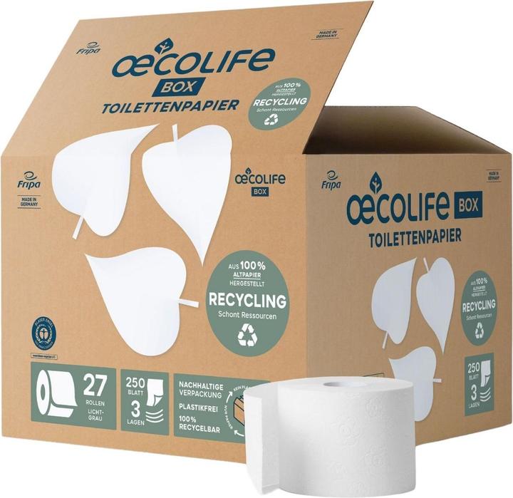 Immagine prodotto Oecolife Scatola di carta igienica RECYCLING XXL (27 x)