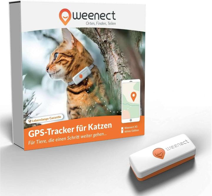 Weenect GPS-Tracker XS für Katzen, Weiss (Android, iOS)