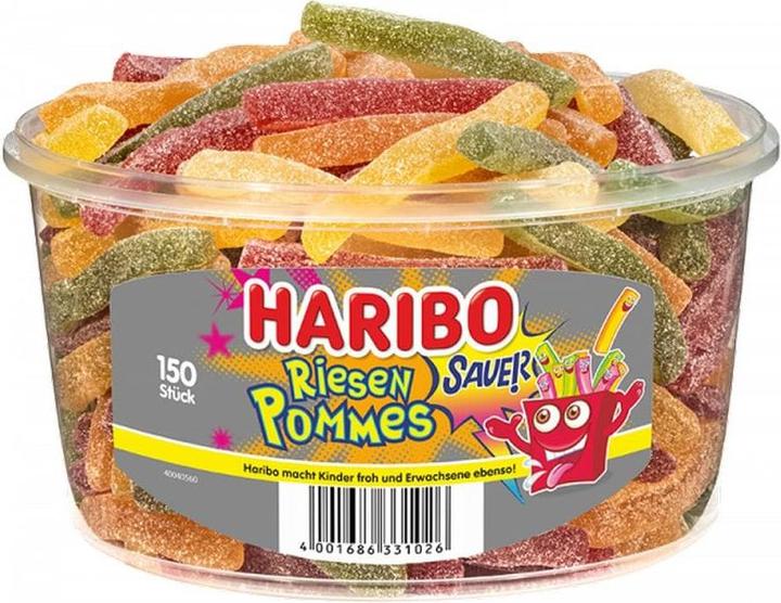 Produktbild Haribo Gelbe Riesen Pommes Fruchtgummi 150 St. (150 Stk., 1200 g)
