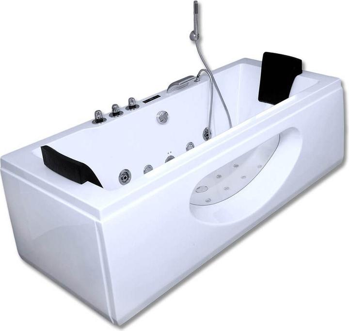 Image du produit Home Deluxe Baignoire à hydromassage avec LED de luminothérapie BLUE DIVE M - 180x90cm (90 cm, 180 cm)