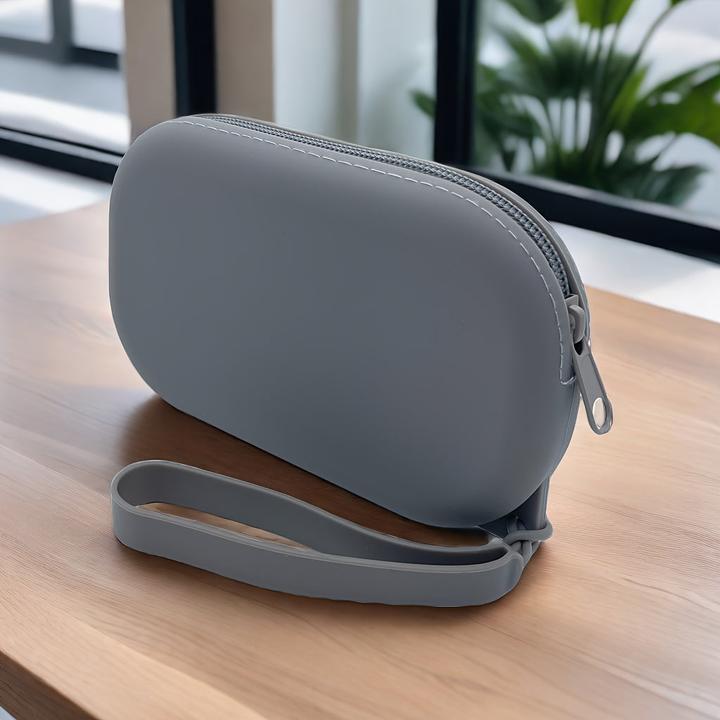Only-Bags.Store Ovale Silikontasche zur Aufbewahrung von kleinen Gegenständen wie Münzen, Bankkarten, Kopfhörern (1 l)